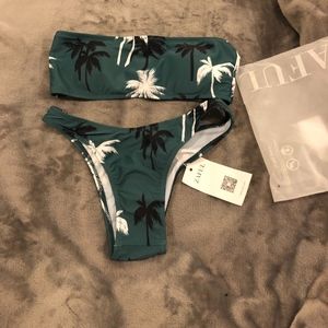 Coconut Palm Bandeau Bikini Set BNWT